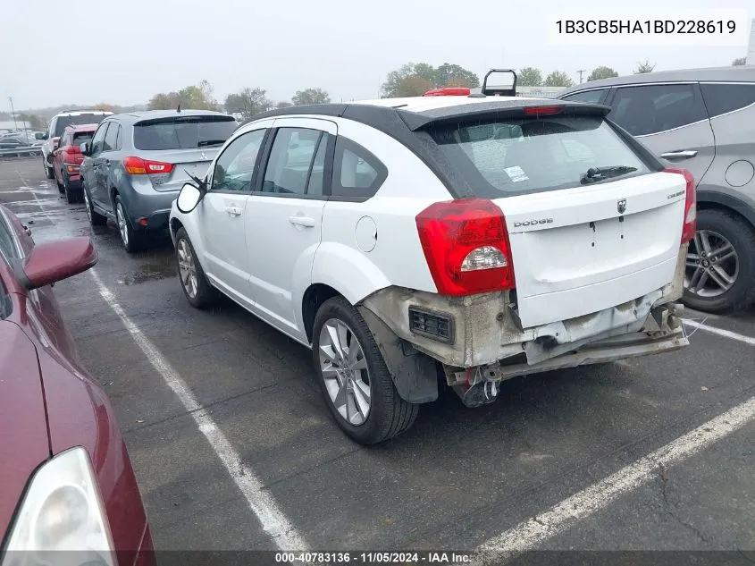 2011 Dodge Caliber Heat VIN: 1B3CB5HA1BD228619 Lot: 40783136