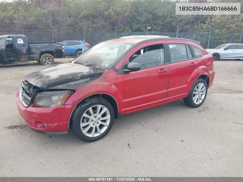 2011 Dodge Caliber Heat VIN: 1B3CB5HA6BD166666 Lot: 40791161