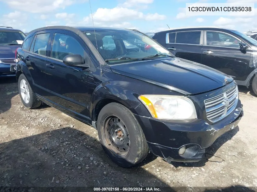 2012 Dodge Caliber Sxt VIN: 1C3CDWDA1CD535038 Lot: 39702158