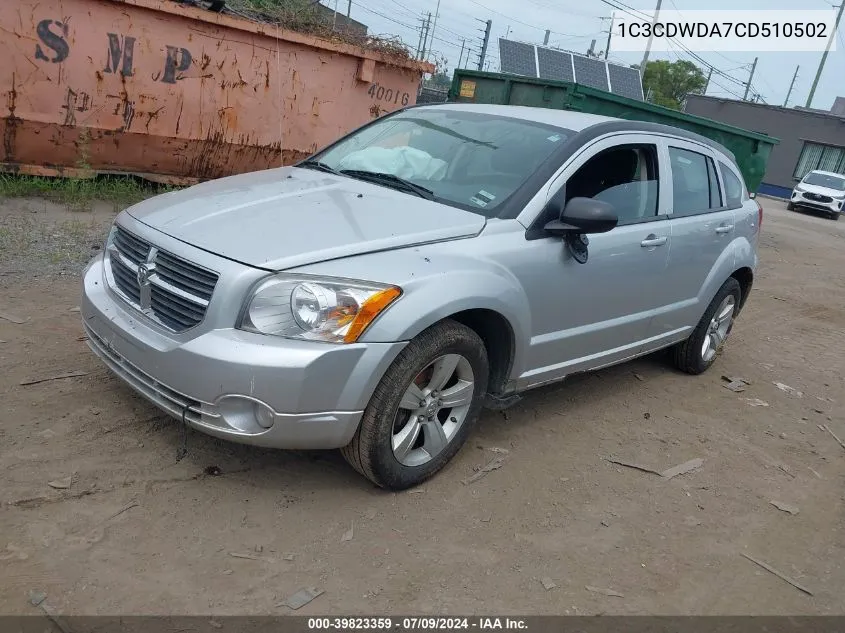 2012 Dodge Caliber Sxt VIN: 1C3CDWDA7CD510502 Lot: 39823359