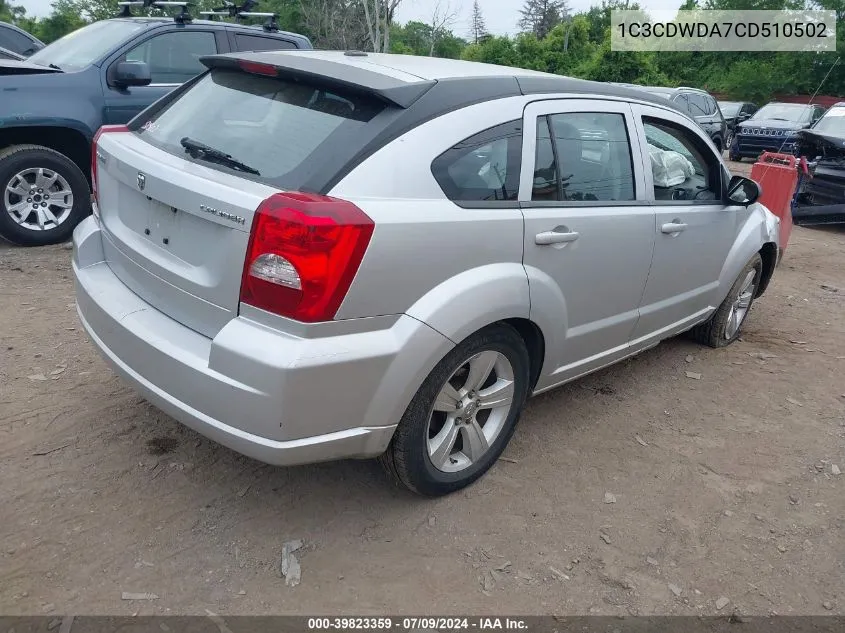 1C3CDWDA7CD510502 2012 Dodge Caliber Sxt