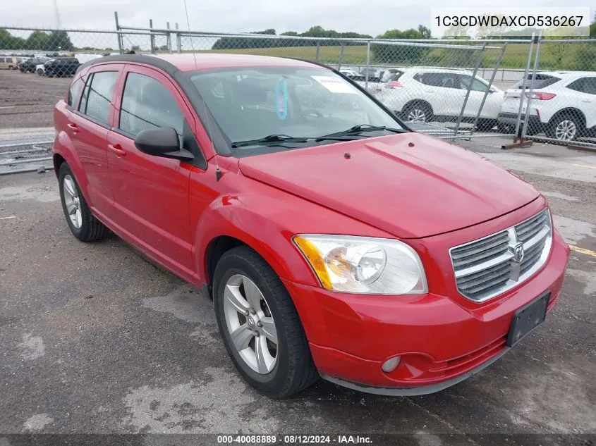 1C3CDWDAXCD536267 2012 Dodge Caliber Sxt