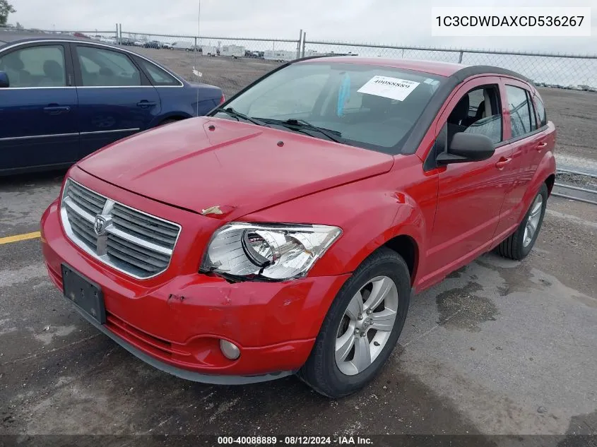 1C3CDWDAXCD536267 2012 Dodge Caliber Sxt