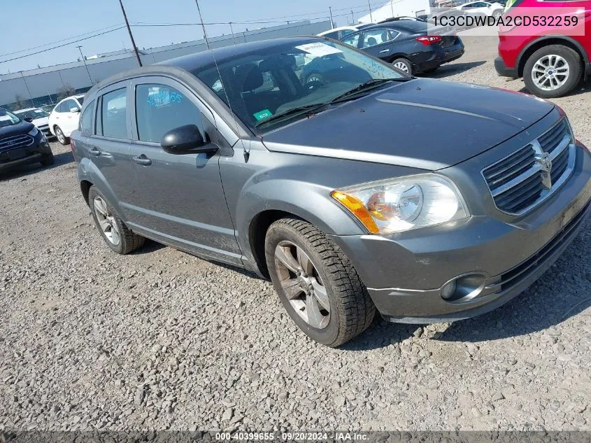 2012 Dodge Caliber Sxt VIN: 1C3CDWDA2CD532259 Lot: 40399655