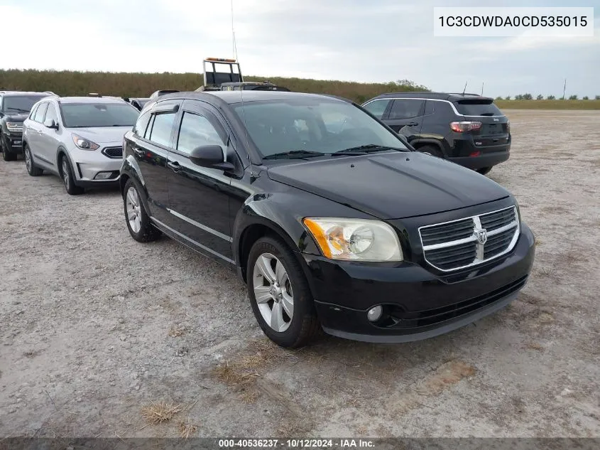 2012 Dodge Caliber Sxt VIN: 1C3CDWDA0CD535015 Lot: 40536237