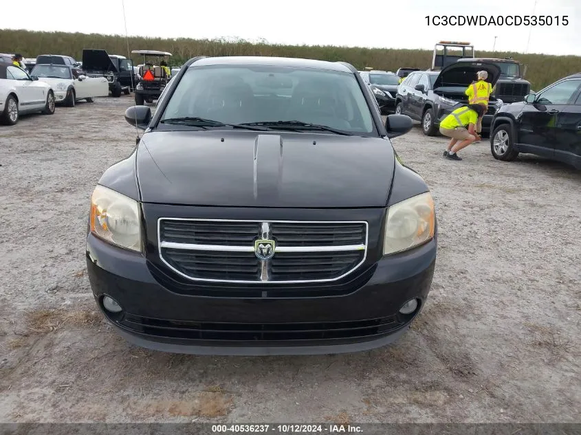 2012 Dodge Caliber Sxt VIN: 1C3CDWDA0CD535015 Lot: 40536237