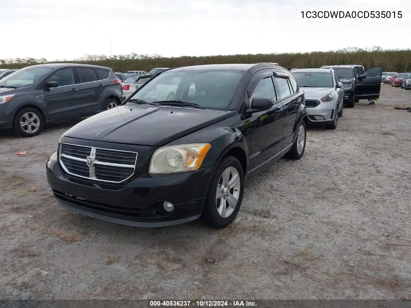 2012 Dodge Caliber Sxt VIN: 1C3CDWDA0CD535015 Lot: 40536237