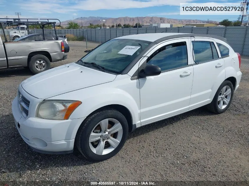 2012 Dodge Caliber Sxt VIN: 1C3CDWDA0CD527920 Lot: 40585597