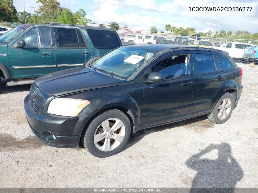 2012 Dodge Caliber Sxt VIN: 1C3CDWDA2CD536277 Lot: 40642459