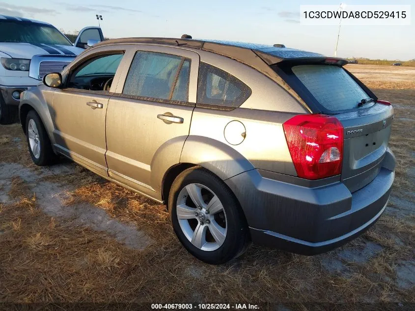 2012 Dodge Caliber Sxt VIN: 1C3CDWDA8CD529415 Lot: 40679003