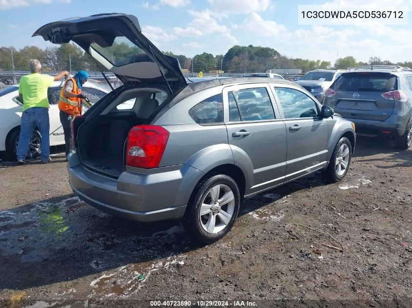 2012 Dodge Caliber Sxt VIN: 1C3CDWDA5CD536712 Lot: 40723890