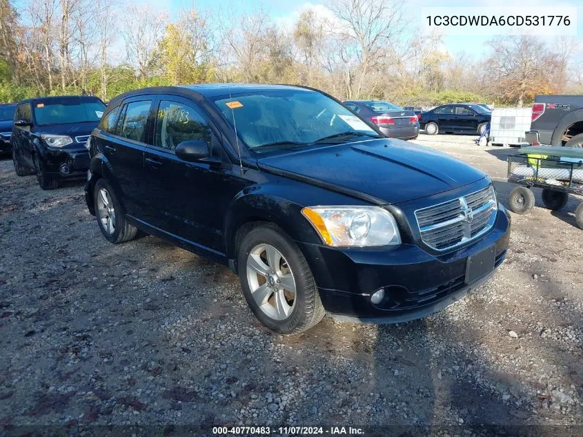 2012 Dodge Caliber Sxt VIN: 1C3CDWDA6CD531776 Lot: 40770483