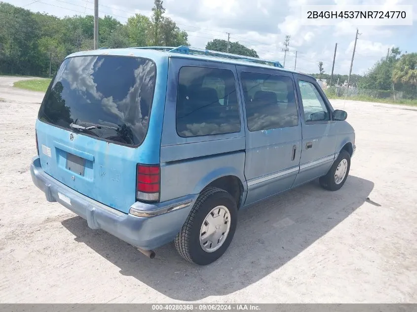 2B4GH4537NR724770 1992 Dodge Caravan Se