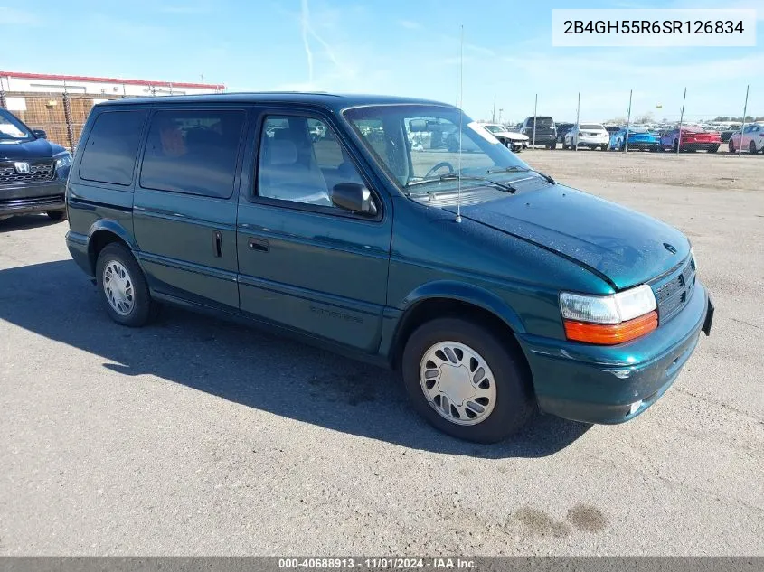 1995 Dodge Caravan Le/Es VIN: 2B4GH55R6SR126834 Lot: 40688913