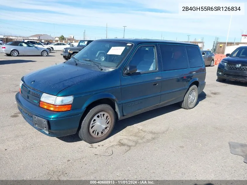 1995 Dodge Caravan Le/Es VIN: 2B4GH55R6SR126834 Lot: 40688913