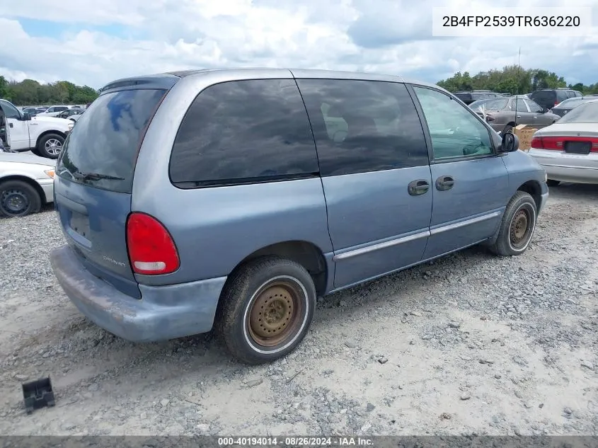 1996 Dodge Caravan VIN: 2B4FP2539TR636220 Lot: 40194014