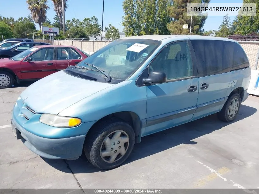 1998 Dodge Caravan Se VIN: 1B4GP45R5WB721613 Lot: 40244899