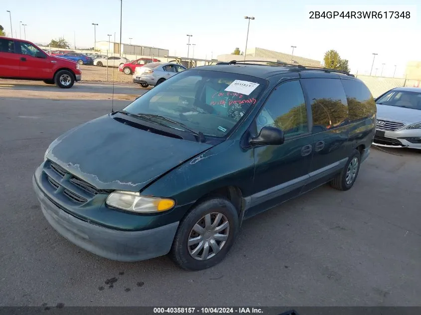 1998 Dodge Grand Caravan Se VIN: 2B4GP44R3WR617348 Lot: 40358157