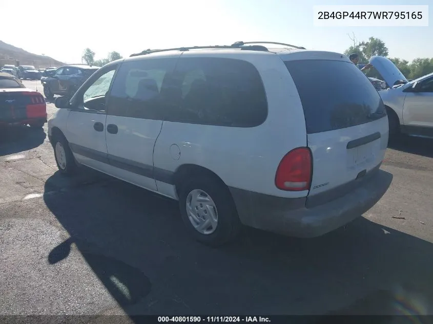 1998 Dodge Grand Caravan Se/Sport VIN: 2B4GP44R7WR795165 Lot: 40801590