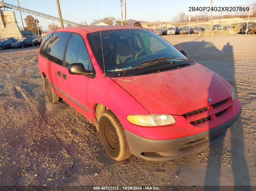 1999 Dodge Grand Caravan VIN: 2B4GP24G2XR207869 Lot: 40721212