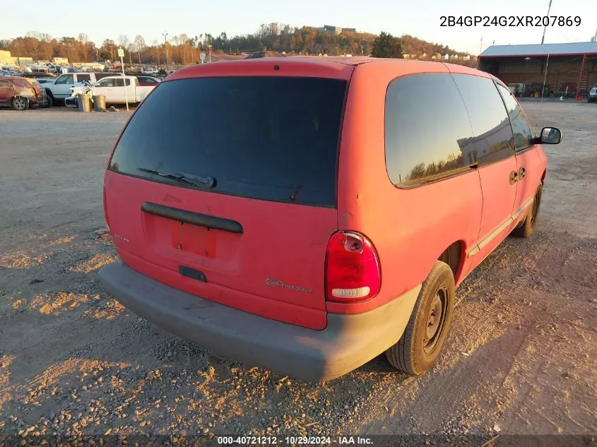 1999 Dodge Grand Caravan VIN: 2B4GP24G2XR207869 Lot: 40721212