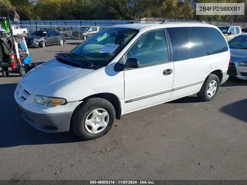 1999 Dodge Caravan VIN: 2B4FP25B8XR1 Lot: 40800214