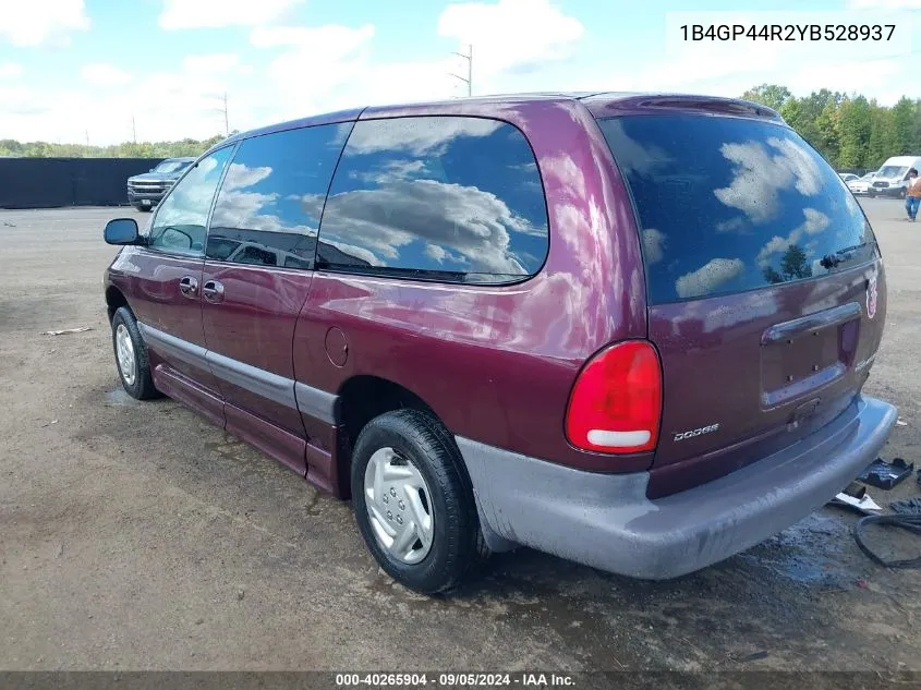 2000 Dodge Grand Caravan Se VIN: 1B4GP44R2YB528937 Lot: 40265904