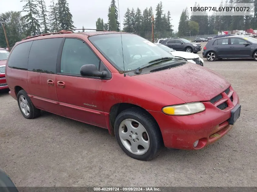 2000 Dodge Grand Caravan Es VIN: 1B4GP74L6YB710072 Lot: 40299724