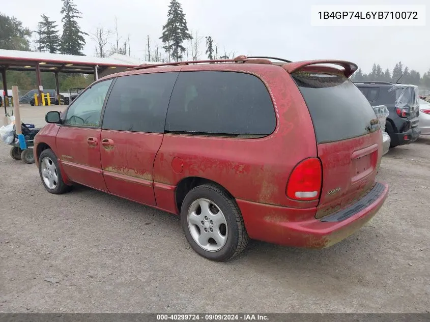 2000 Dodge Grand Caravan Es VIN: 1B4GP74L6YB710072 Lot: 40299724