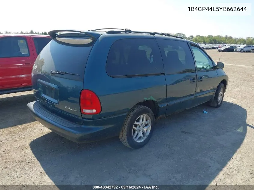 2000 Dodge Grand Caravan Se/Sport VIN: 1B4GP44L5YB662644 Lot: 40342792