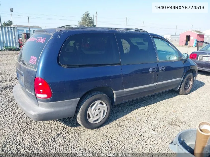 2000 Dodge Grand Caravan Se VIN: 1B4GP44RXYB724513 Lot: 40500111