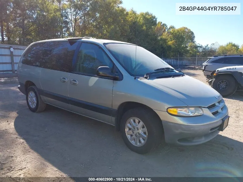 2000 Dodge Grand Caravan Se VIN: 2B4GP44G4YR785047 Lot: 40602900