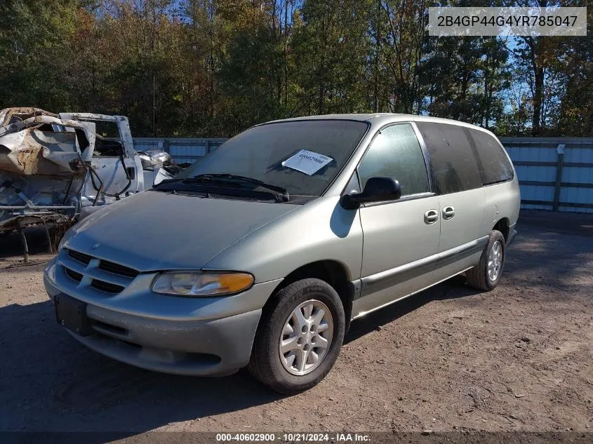 2000 Dodge Grand Caravan Se VIN: 2B4GP44G4YR785047 Lot: 40602900