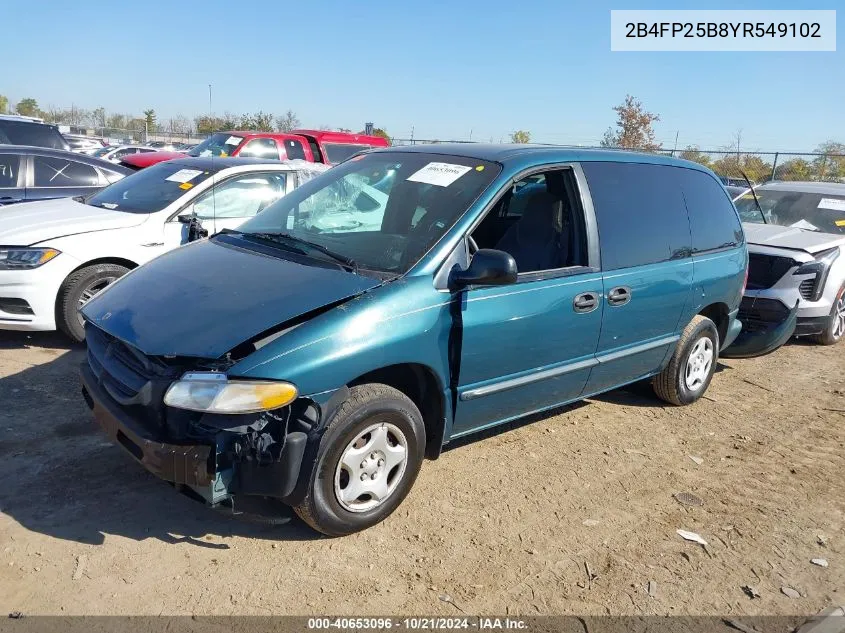 2000 Dodge Caravan VIN: 2B4FP25B8YR549102 Lot: 40653096