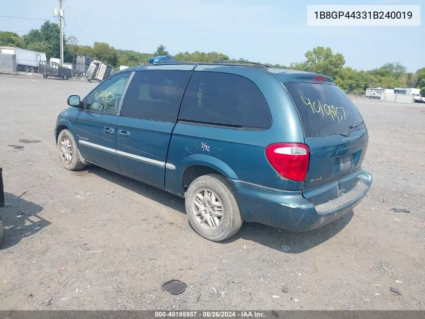 2001 Dodge Grand Caravan Sport VIN: 1B8GP44331B240019 Lot: 40195957