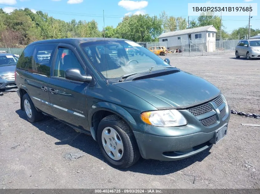 2001 Dodge Caravan Se VIN: 1B4GP25341B197685 Lot: 40246725