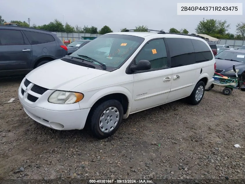 2001 Dodge Grand Caravan Sport VIN: 2B4GP44371R243475 Lot: 40301667