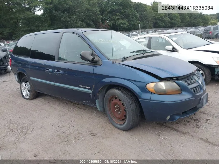 2001 Dodge Grand Caravan Sport VIN: 2B4GP443X1R335034 Lot: 40305680