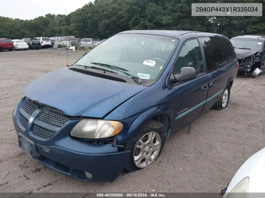 2001 Dodge Grand Caravan Sport VIN: 2B4GP443X1R335034 Lot: 40305680