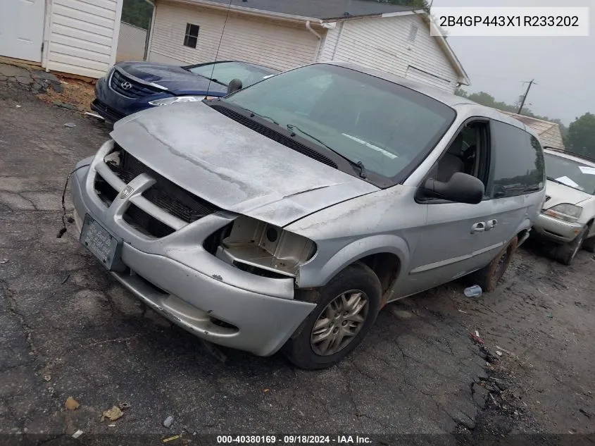 2001 Dodge Grand Caravan Sport VIN: 2B4GP443X1R233202 Lot: 40380169