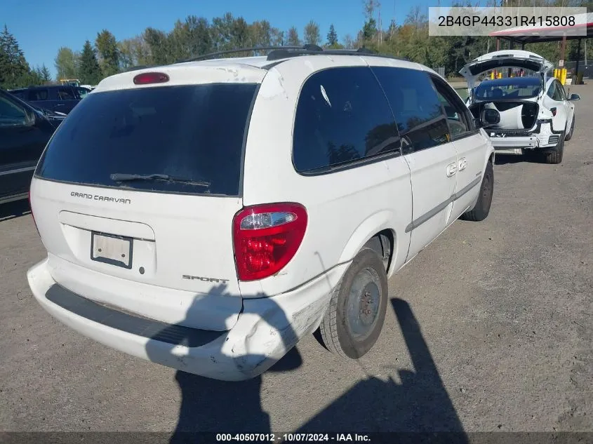 2001 Dodge Grand Caravan Sport VIN: 2B4GP44331R415808 Lot: 40507012