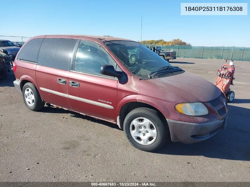 2001 Dodge Caravan Se VIN: 1B4GP25311B176308 Lot: 40667683