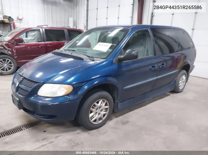 2001 Dodge Grand Caravan Sport VIN: 2B4GP44351R265586 Lot: 40683495