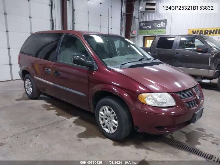 2001 Dodge Caravan Se VIN: 1B4GP25321B153832 Lot: 40730425