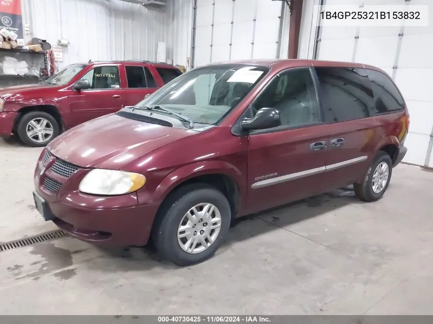 2001 Dodge Caravan Se VIN: 1B4GP25321B153832 Lot: 40730425