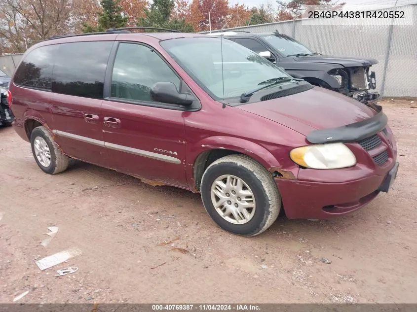 2001 Dodge Grand Caravan Sport VIN: 2B4GP44381R420552 Lot: 40769387