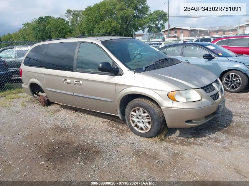 2B4GP34302R781091 2002 Dodge Grand Caravan El