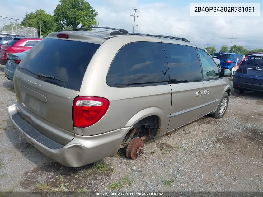 2B4GP34302R781091 2002 Dodge Grand Caravan El