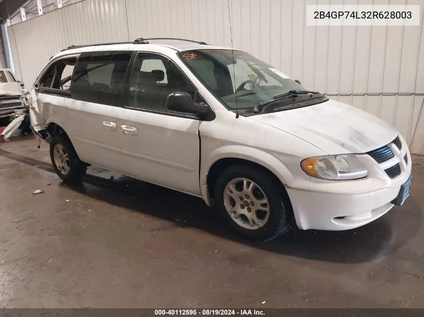 2002 Dodge Grand Caravan Ex VIN: 2B4GP74L32R628003 Lot: 40112595