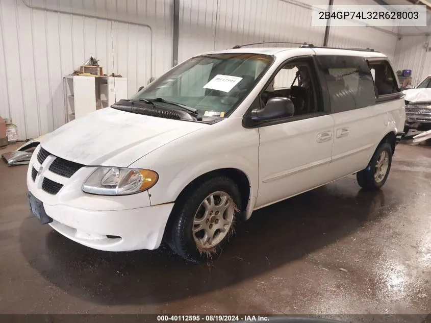 2B4GP74L32R628003 2002 Dodge Grand Caravan Ex